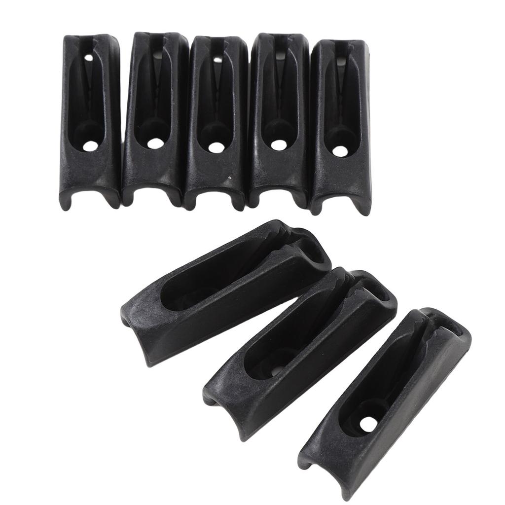 8PCS Kayak Cleat Quick Grip Black High Strength Nylon Self Lock Rope Cleat for Canoe Inflatable Boat Dinghy Yacht