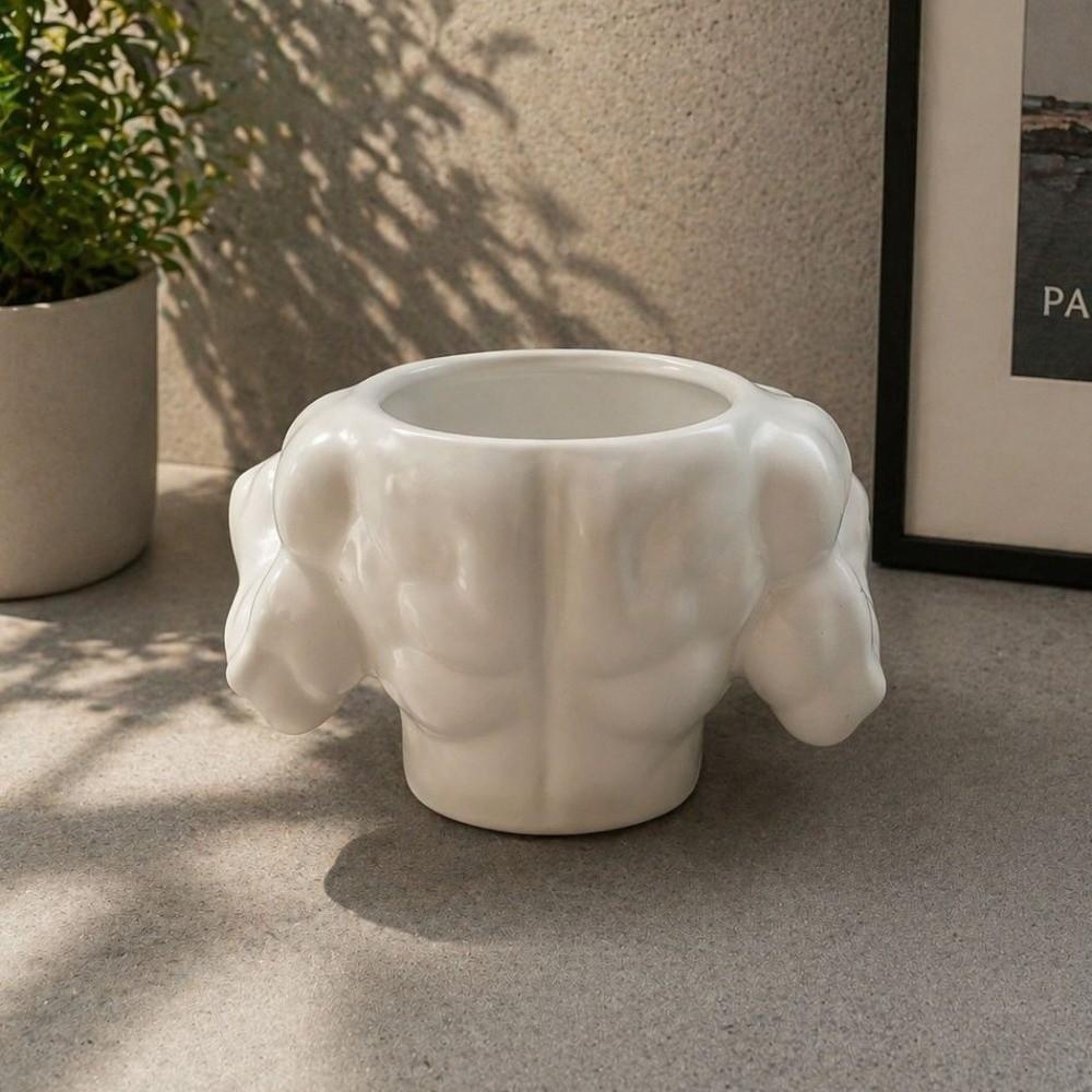 400 ml Keramik-Kaffeetasse Lustiger Stiftehalter mit männlicher Muskulatur Skurriler Wasserbecher Weihnachtsgeschenk