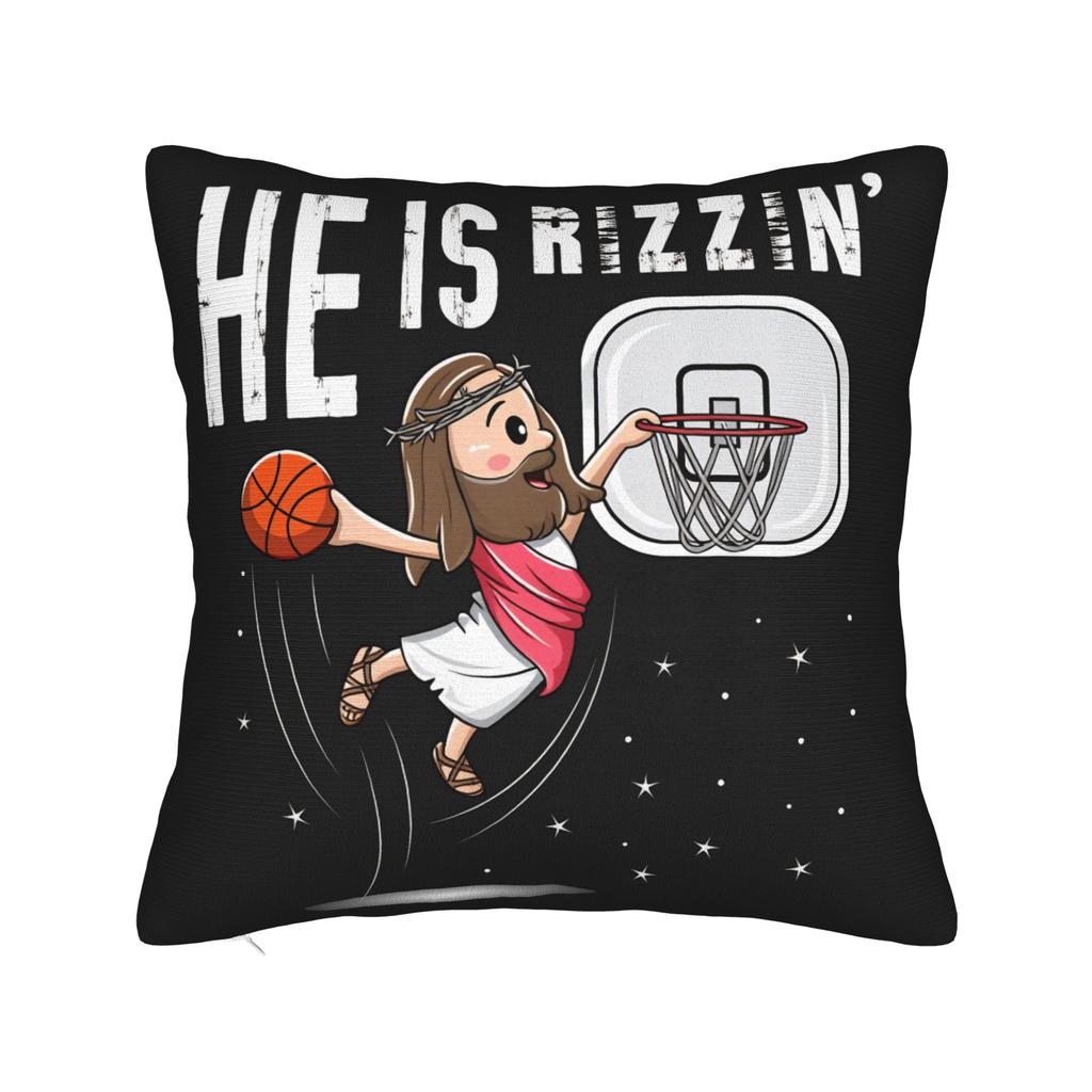 Pillow Cover He Is Risen Boho Easter Christian Jesus Vintage Pillow Case For Sofa Bedroom Home Decor Pillowcases