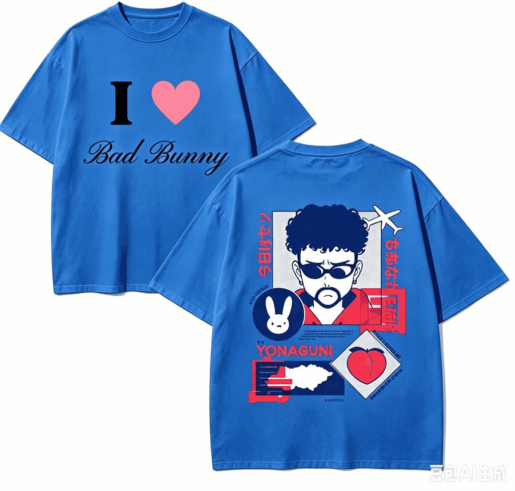 Bad Bunny Gift T-shirt Men Women Harajuku Oversized Unisex Short Sleeve Streetwear high quality Couples hot product Comfortable