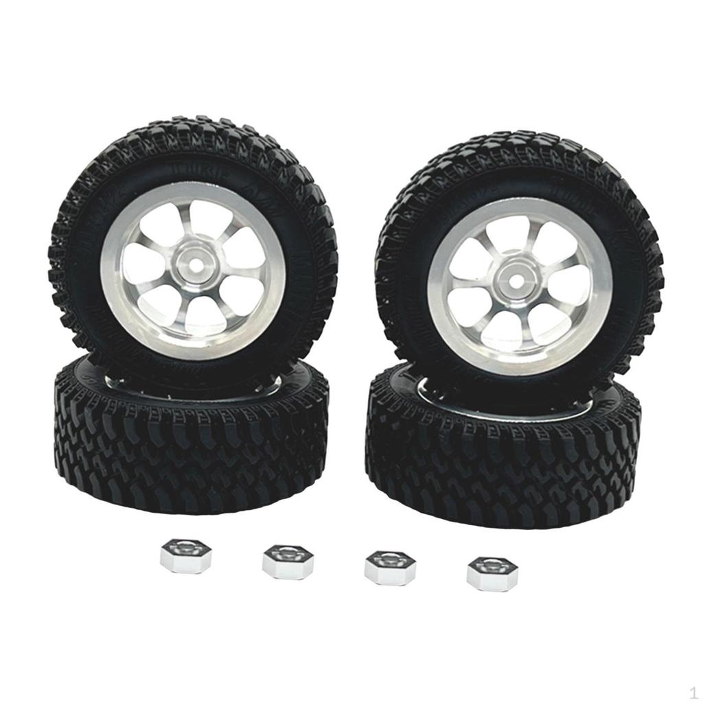 RC Car Wheels and Tires Bundle for MN128 1/12 Scale Vehicles