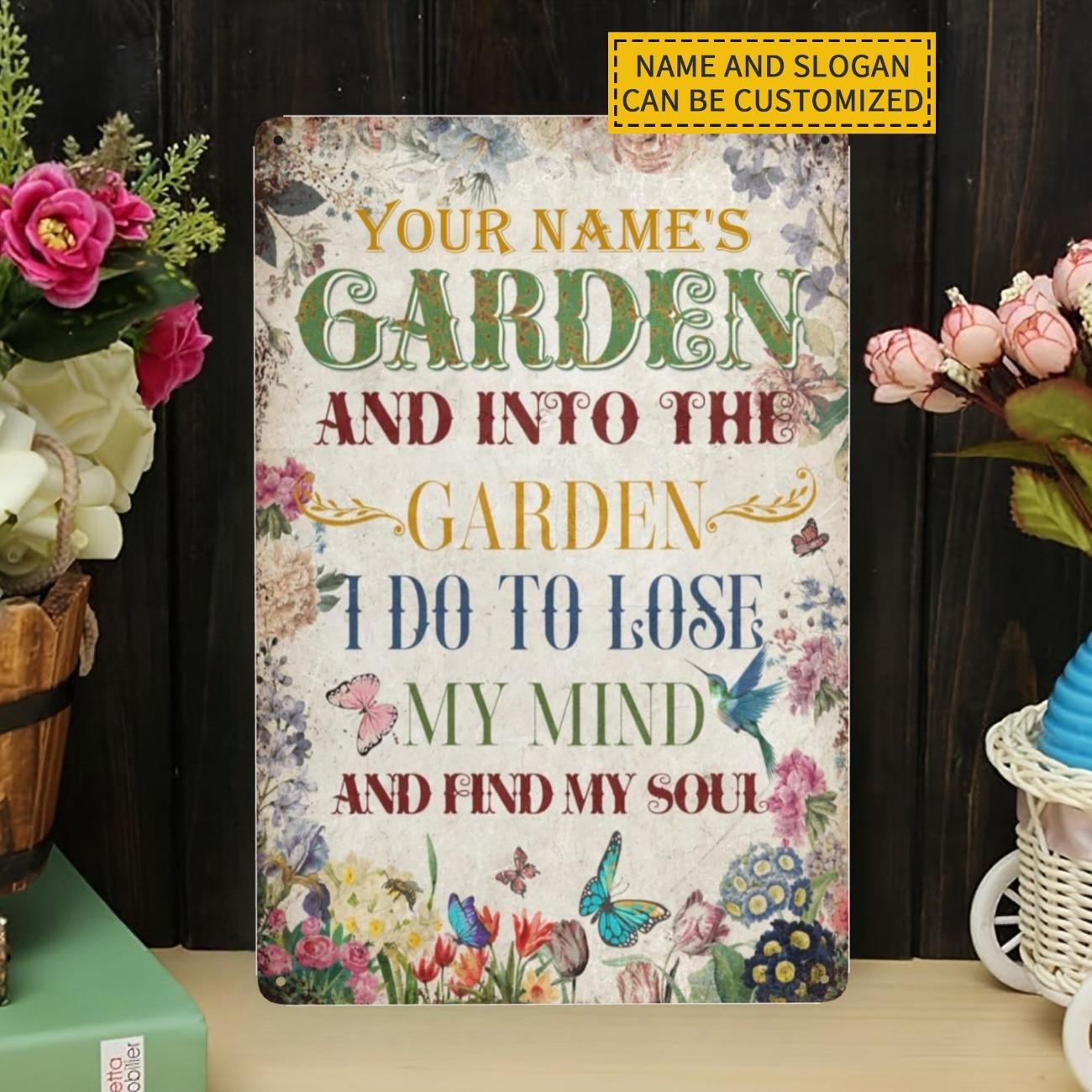 

Personalized Custom Metal Tin Sign Garden Wall Art Home Decor белый