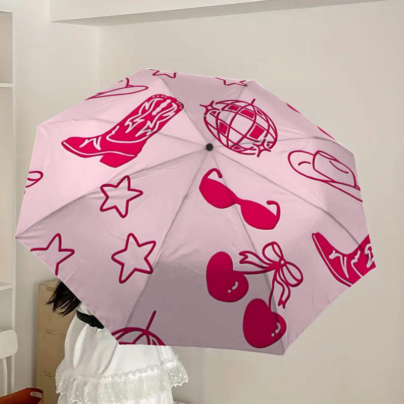 1pc Cowgirl Automatic Open/Close Umbrella, Formal Events - Ideal Gift for Family or Friends, Outdoor Accessory yy251211221