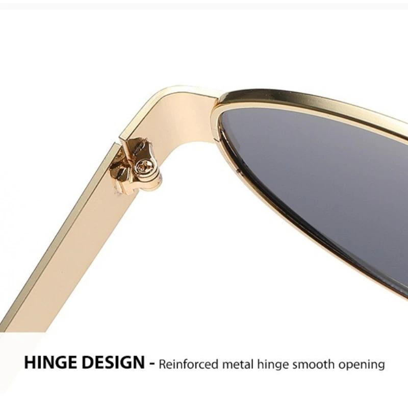 High Quality Metal Frame Myopia Glasses for Male and Female Stylish Sunscreen and UV Protection Elliptical Near Sight Glasses