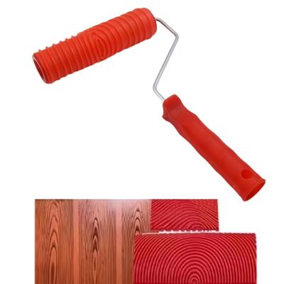 Rubber Wood Texture  Roller with Realistic Pattern Embossing Painting Tool for Easy   Wall Art & Homes  Decoration
