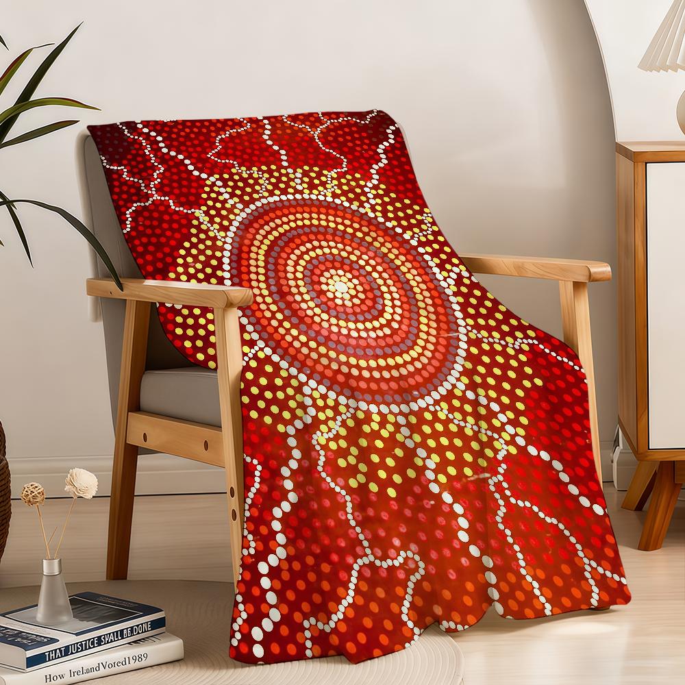Australische Aborigine-Kunst Kreative Decke Überwurf Super Gemütlich Plüsch Wohnzimmer Sofa Couch Kindliche Geburtstagsgeschenke