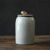 Ceramic Tea Caddies Coarse Pottery Moisture-proof Canisters Sealed Can Storage Tank Food Container
