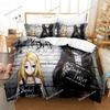Exquisite 3D Anime Angels of Death Wallpaper Print Bedding Set Duvet Cover Comforter Bed Youth Kids Girls Boys Luxury Gift