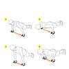 Přenosná konstrukce pro silový trénink push-up pro rodinný fitness trénink a podpůrná rukojeť push-up pro cvičení na podlaze 1 pár