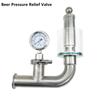 Sanitary Beer Pressure Relief Valve 1.5" TC 50.5mm Fermentation Tank Exhaust Valve with Pressure Gauge for Home Brew