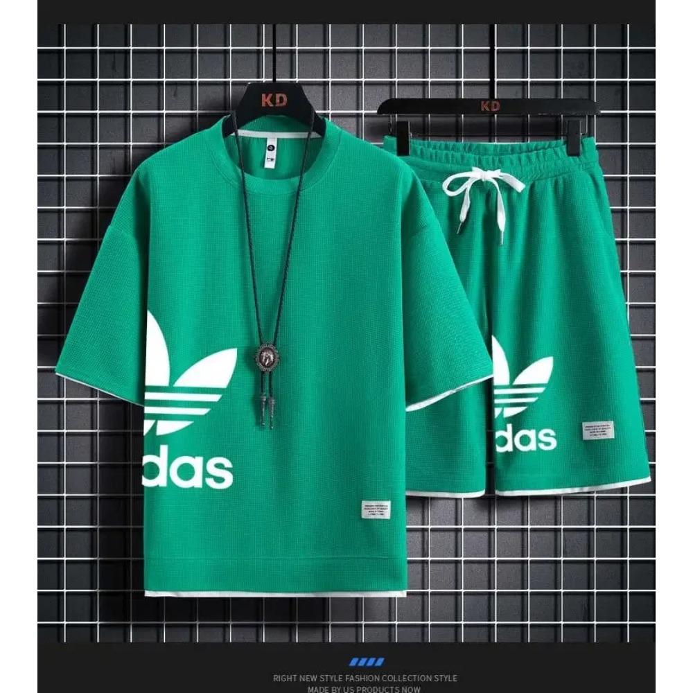 Ανδρικό Casual Σετ Δύο Τεμαχίων: Κοντομάνικο T-shirt + Σορτς