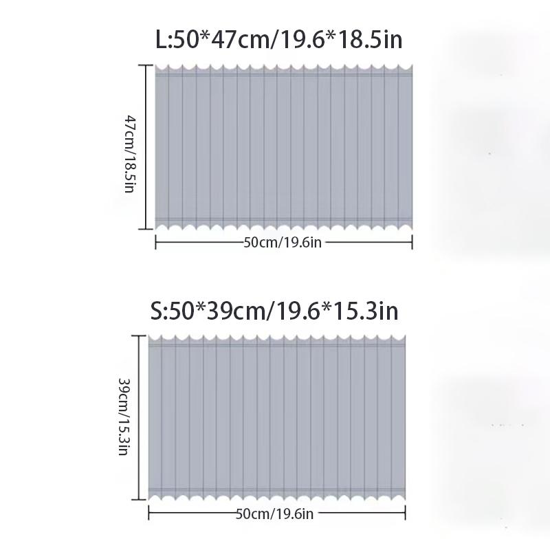 2pcs Universal Car Sun Shade Side Window Curtain Auto Foldable Uv Protection Black Pure Cloth Sun Visor Blinds Cover Car-Styling