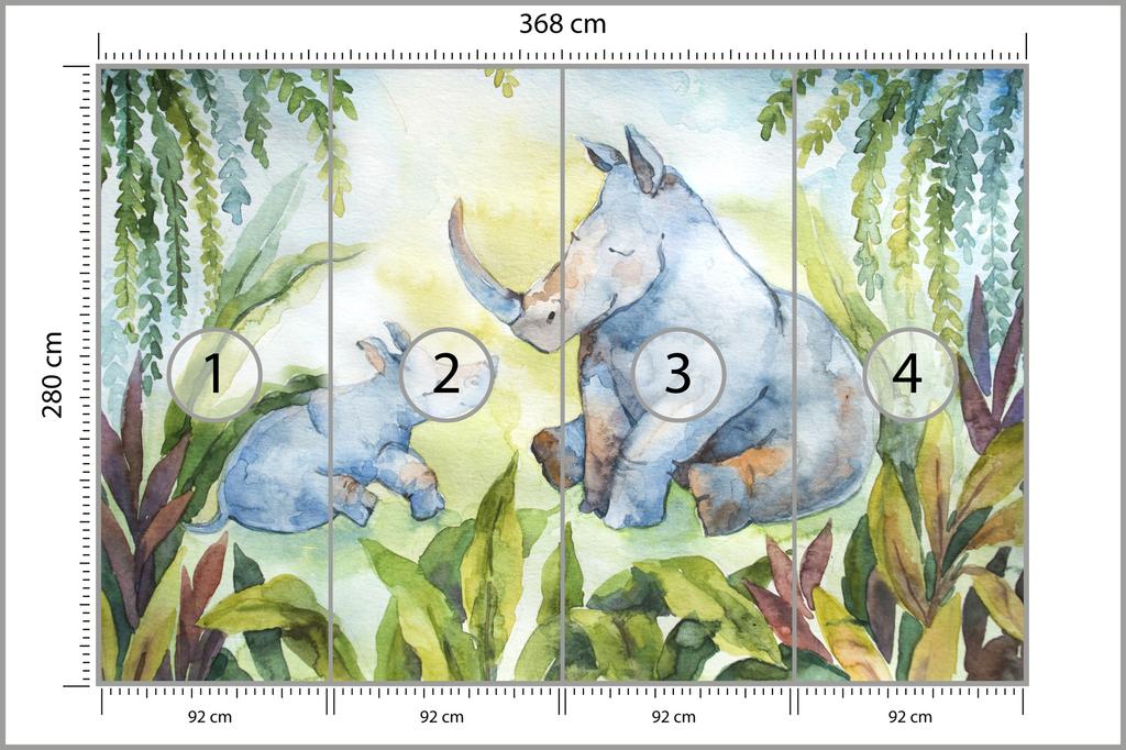 Photomural Rhinoceros Non-Woven 368x280