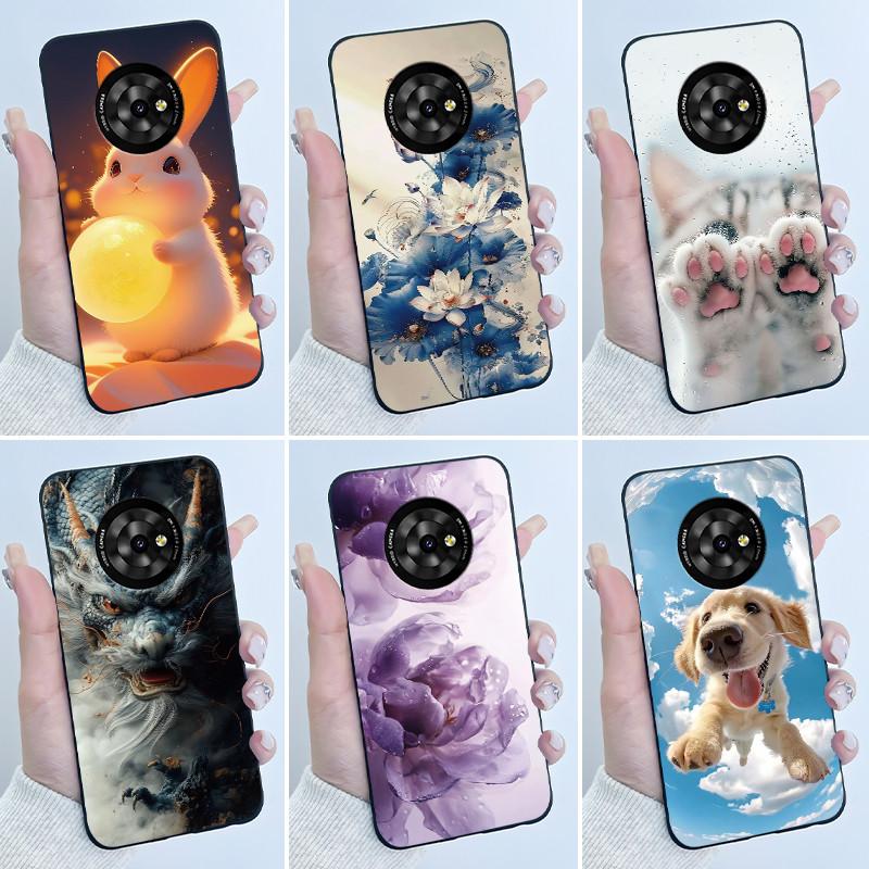 Casing For TCL Suixuetang M1 / OneTouch T615N Phone Case Luxury Dragon Cute Cool Boys Girls Soft Silicone Back Cover Black Shell