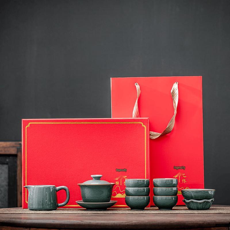 Chaxun Ge Kiln Kung Fu Tea Set Gift Box