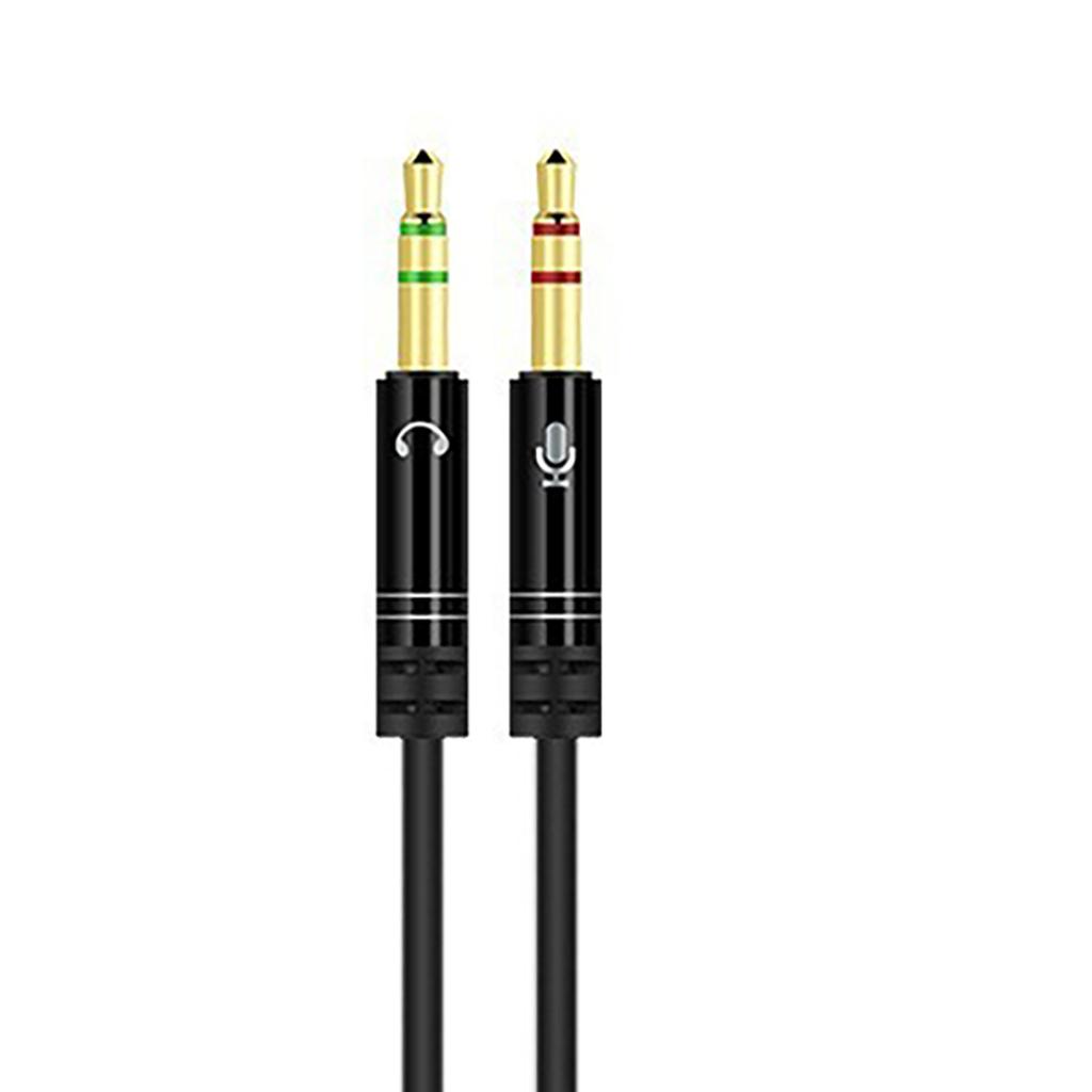 Audio Splitter Cable Distributor Adapter Socket Mobile Phone Headset To Laptop Earphone Microphone