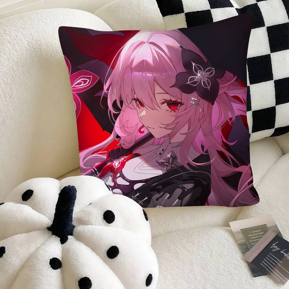 Evernight Hot Game Honkai Star Rail Pillow Case Square Pillow Bedroom Sofa Leisure Comfort Cushion Car Home Decoration