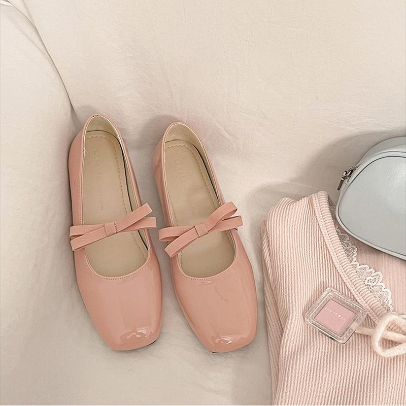 Fashion Flat Bottomed Shallow Mouth Single Shoe Women's New Spring Autumn Fashion Bow Comfortable Simple Versatile Flat Shoes