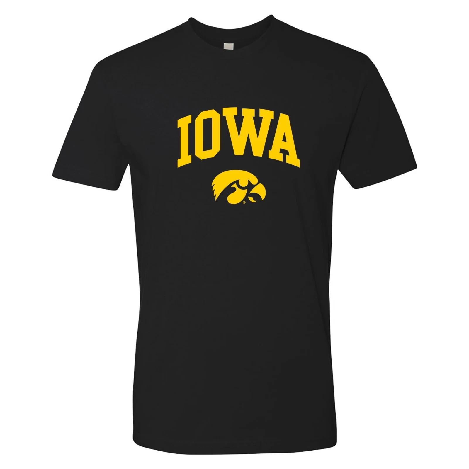 Iowa Hawkeyes Arch Logo - Premium Cotton T-Shirt 2XL