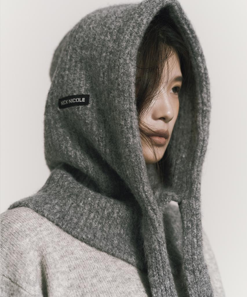 Nigaennikol Soft Knit Hood Balaclava_Gray