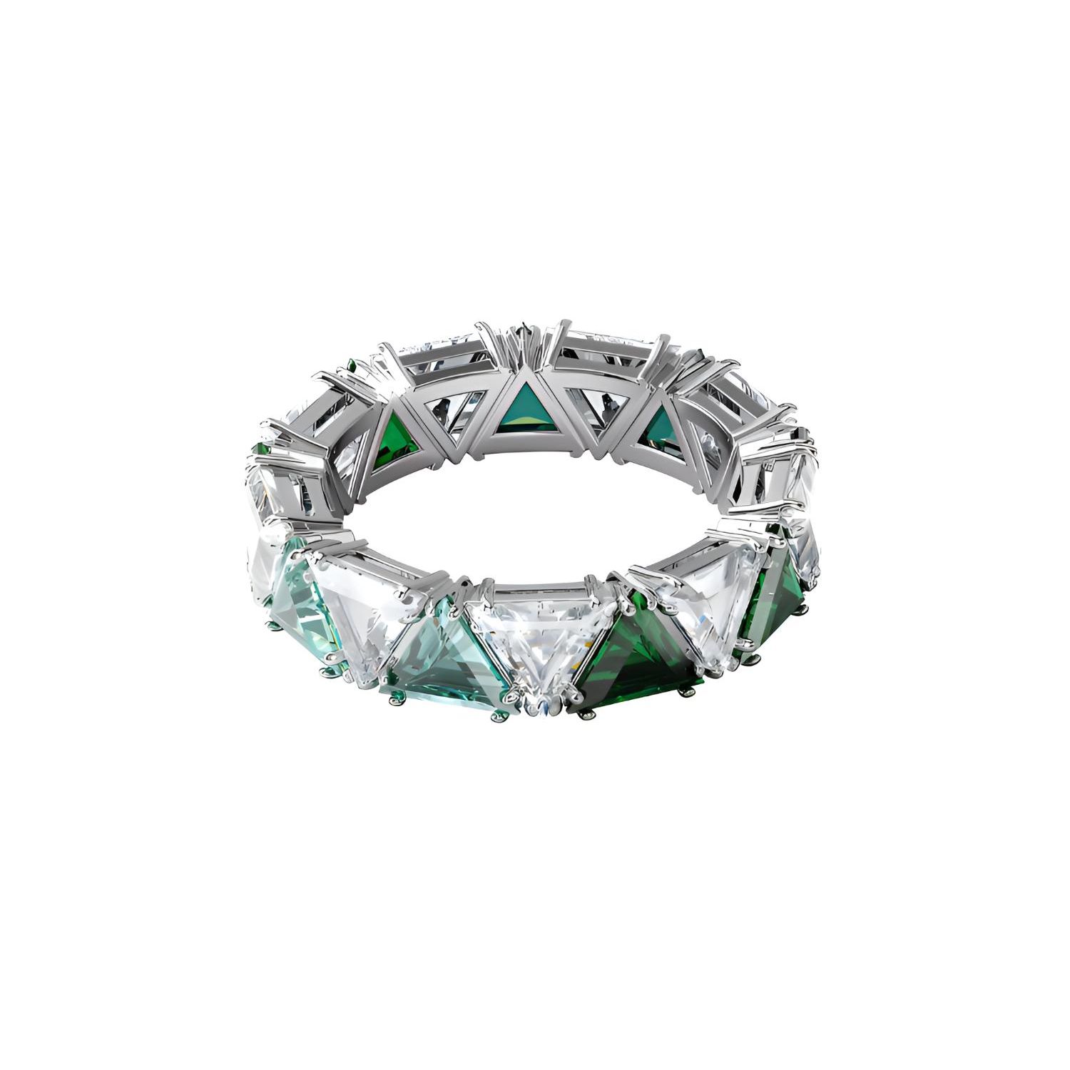 Swarovski Millenia Cocktail Triangle Cut Crystal Ring Women rings Green 5608529 58