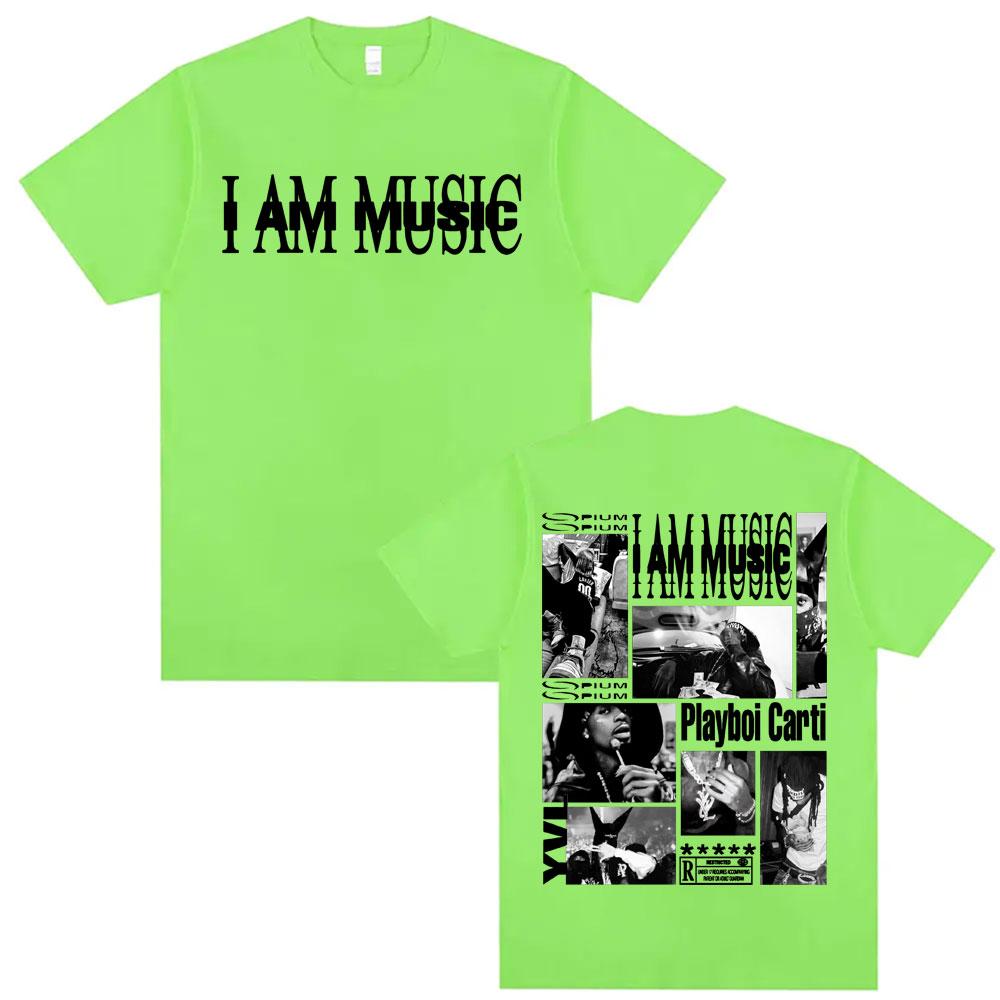 

Rapper Playboi Carti I AM MUSIC Album Logo T Shirt for Men Fashion Gothic Hip Hop Street T-shirts Unisex Summer O-Neck Tops Tees 4XL