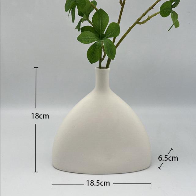 Factory Hollow Ceramic Vase Newly Design Gifts Grass Pots Flower Vases Wedding Nordic Tabletop Vase Living Bedroom Home Decor