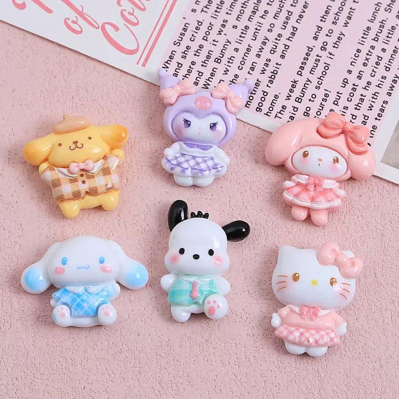 10 Pcs New Kawaii Cartoon Cute Plaid Skirt Series Resin Scrapbook Diy Jewelry Gift Hairpin Accessories A141