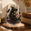 Decorative Witch Glass Cup with a Clear Stemless Form for Herbal Tea, Fruit Tea, Candy, and Seasonal Table Service