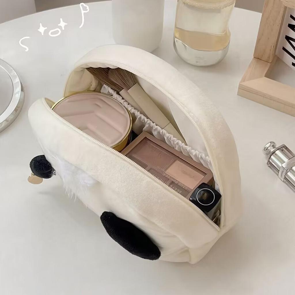 Kawaii Cosmetic Bag Baby Item Organizer Large Capacity Plush Pencil Bag Cute Pencil Cases Pouch Stationery Organizer Make Up Bag
