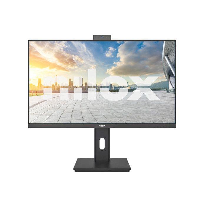 Nilox Monitor PC 24" Full HD 120Hz IPS Webcam Integrata Regolabile Nero