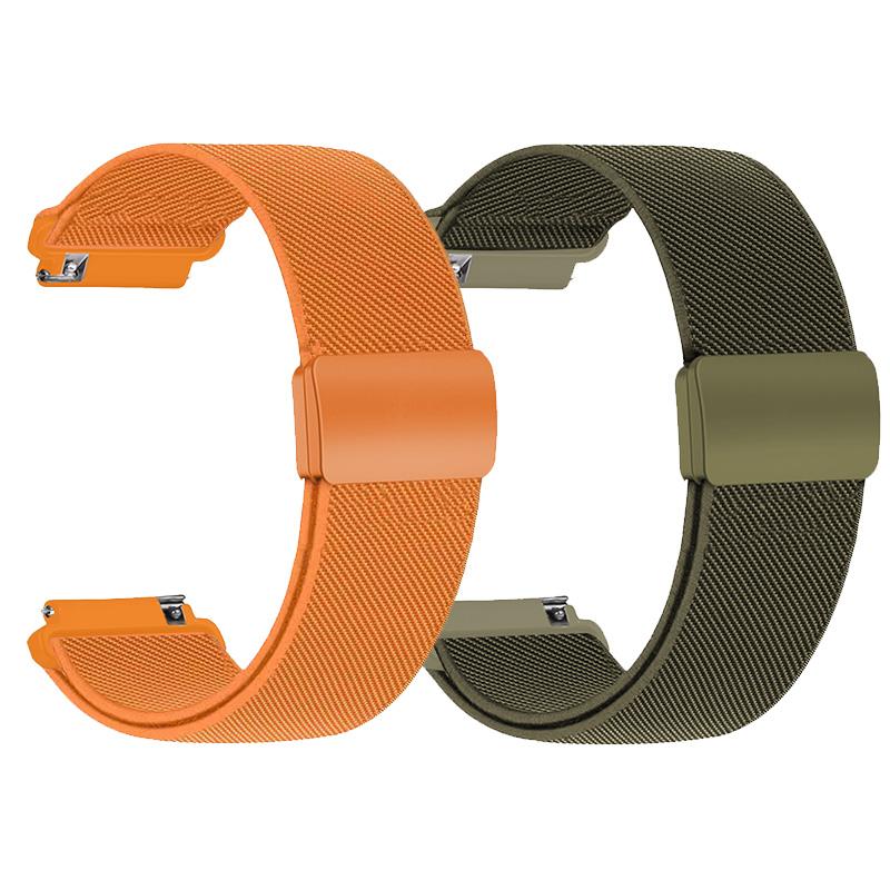 1-2PCS 20/22mm Magnetic strap for Samsung Galaxy Watch 7 6 5 4 40/44mm 6Classic 47mm Nylon Loop band for Huawei Watch GT5 Pro 4