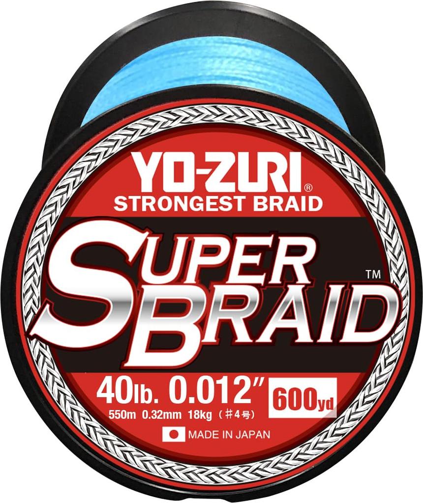PE Line Super Braid 600YDS 40Lbs Blue YO-ZURI Color