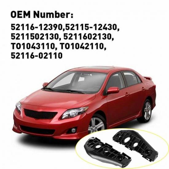 Pair Left+Right Side Bumper Support Bracket for 2009-2010 Corolla Toyota