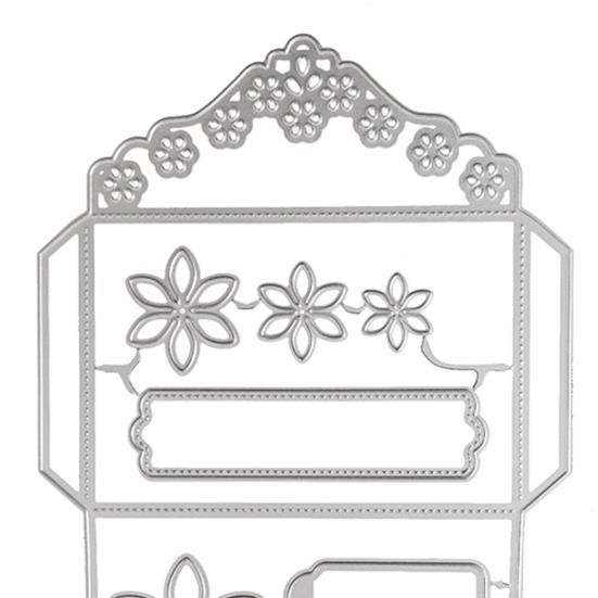 Lace Envelope Die for Scrapbooking, Flower Envelope Metal Cutting Dies, Card Making Die Cut for Decoupage Gift DIY Birthday Card Paper Craft Supplies