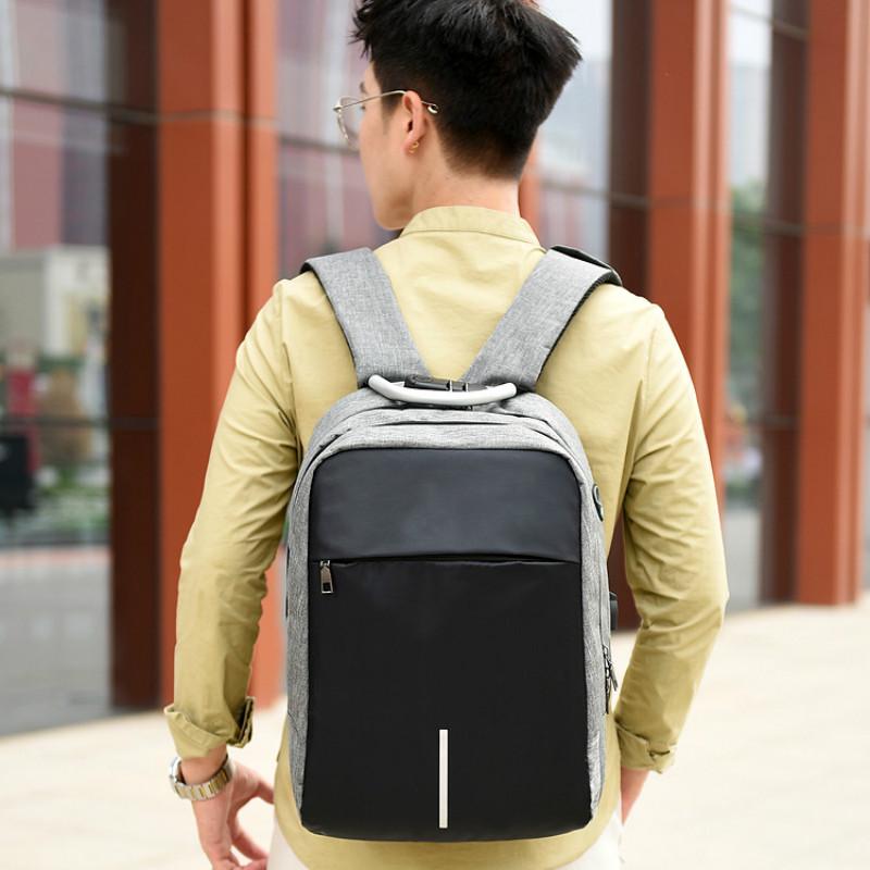 Mochila de viaje antirrobo mochila de hombre nylon impermeable con bloqueo  USB bolso de computadora de hombro comprar a buen precio — entrega  gratuita, reseñas reales con fotos — Joom