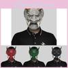 Terrifying Red Demon Face Mask For Halloween Parties With Creepy Design And Latex Material