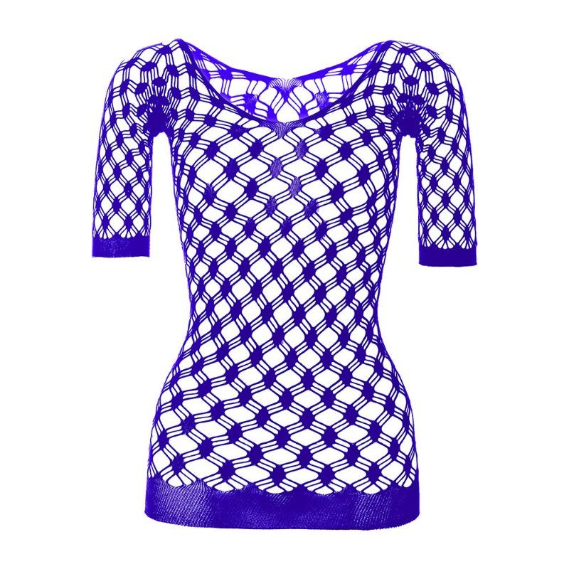 Sexy Lingerie Women's Transparent Hollow Stockings Tights Net Suit One-piece Open-gear Suspender Uniform