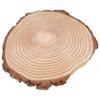 Natural Wood   Unfinished Wood Circles Ornaments Irregular Wood   with Bark