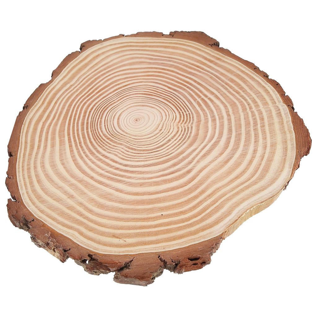 Natural Wood   Unfinished Wood Circles Ornaments Irregular Wood   with Bark