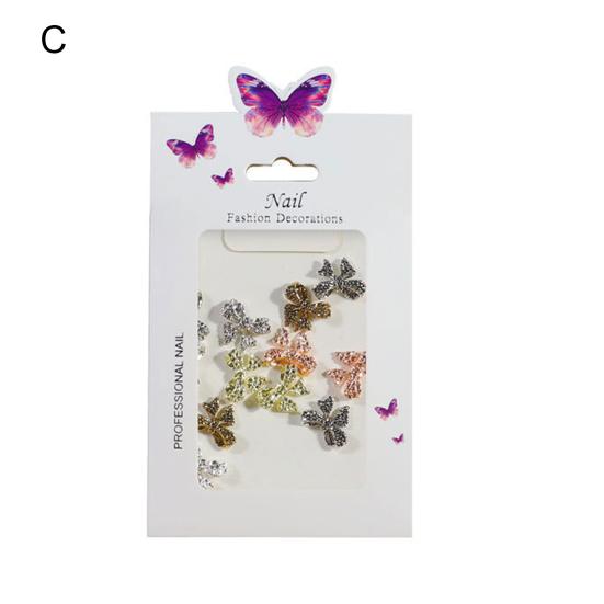 1 Beutel Nageldeko Verschiedene Formen Nicht Verblassende AB Beschichtung Legierung Aurora Nail Art