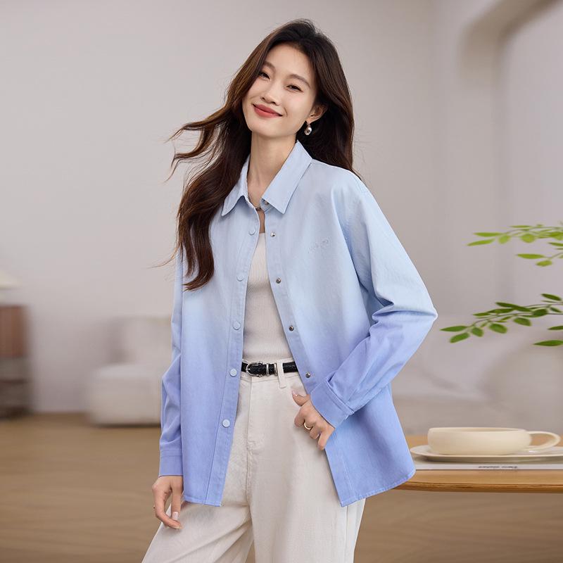 

2025 Spring/Summer Women s Gradient Loose Casual Top R5506 S for 45-55 kg
