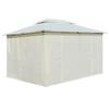vidaXL Gartenpavillon mit Gardinen 4x3 m Weiß