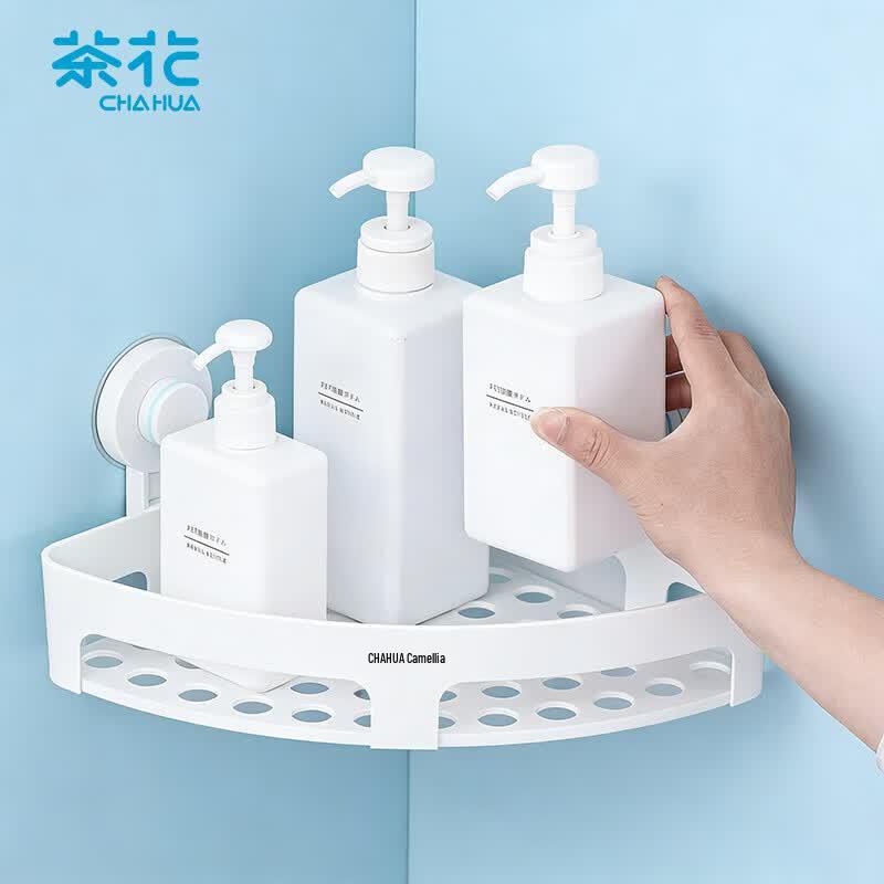 Camellia Punch-Free Wall-Mounted Bathroom Corner Shelf
