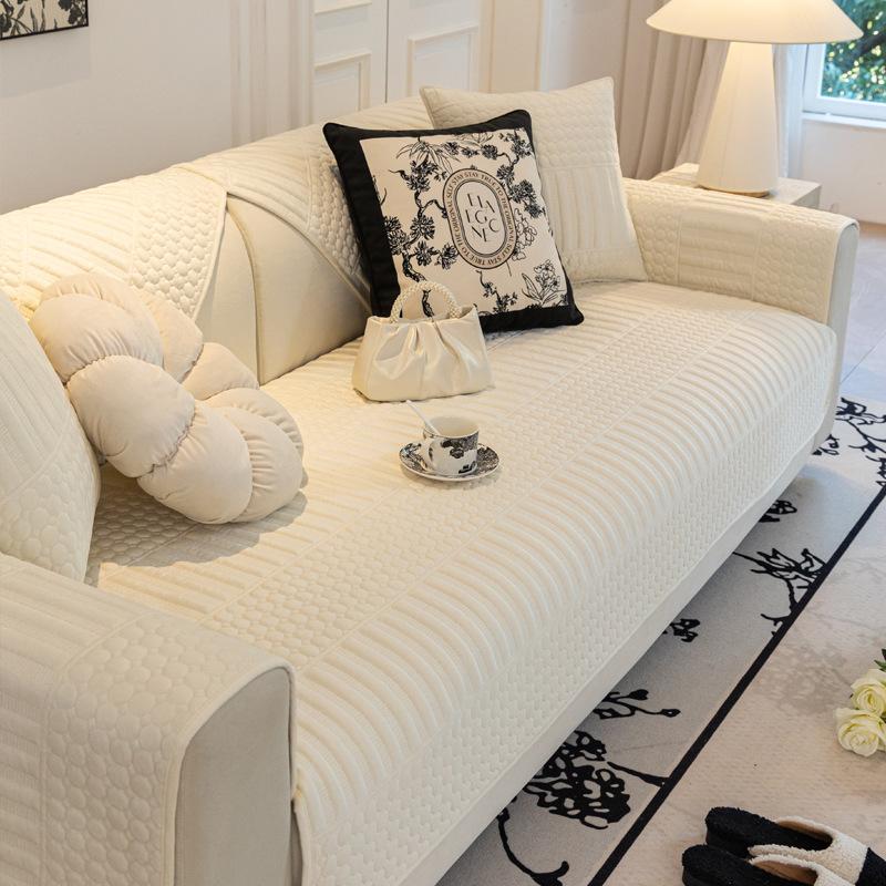 Nordic Sofa Cushion, Simple Modern Leather Sofa Cover, Non-Slip Seat Cushion, Universal Dutch Velvet Sofa Cover Cover For All Seasons