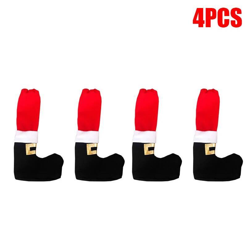 Christmas Decorations 2025 Christmas Table Foot Socks Table Feet Protector Dining Chair Cover Christmas Party Home Decoration