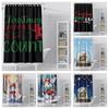Home Decoration Shower Curtains for Bathroom Waterproof Curtain Fabric Modern Nordic Style Living Room Merry Christmas Winter