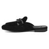 Rubber Sole No Special Function Closed Toe Slippers Women's Black 1136891-BLKS