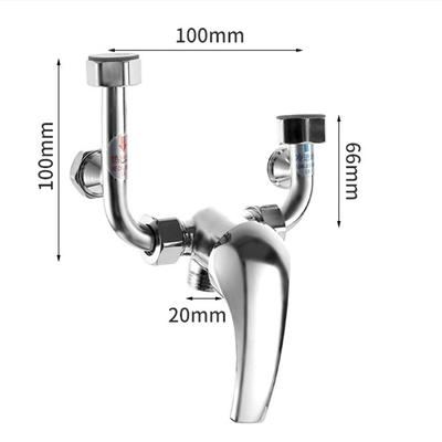 Water Heater U-shaped Mixing Valve Hot and Cold Faucet Accessories Surface Mounted Universal Shower Mixing Switch Stainless Steel
