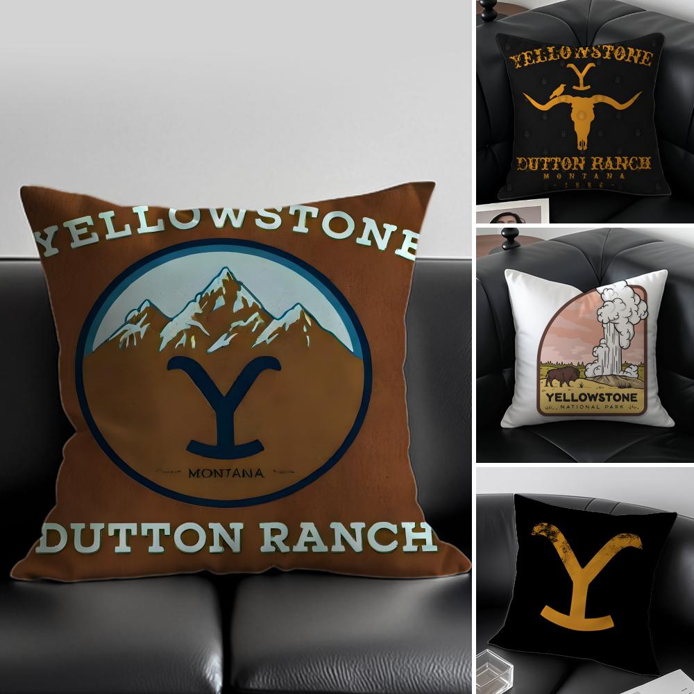 Western Drama Hit Y-Yellowstone Cushion Cover Pillow Case Soft Friendly Fabric & Concealed Zipper
